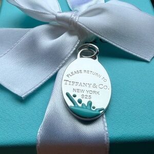 Tiffany & Co. Large Oval Splash Charm Pendant in Silver